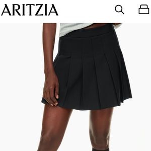 Aritzia Sunday Best Olive Micro Pleated Skirt - Black, size 0; New with tags